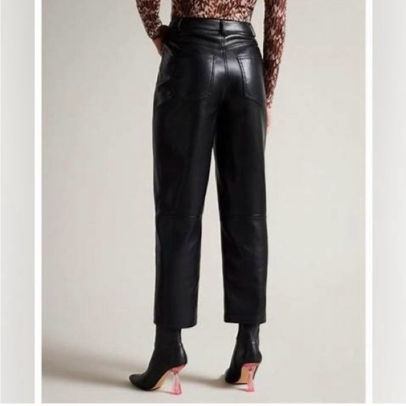 Ted Baker Faux Leather straight leg pant Size 8/10 Ted 4 - Picture 3 of 3